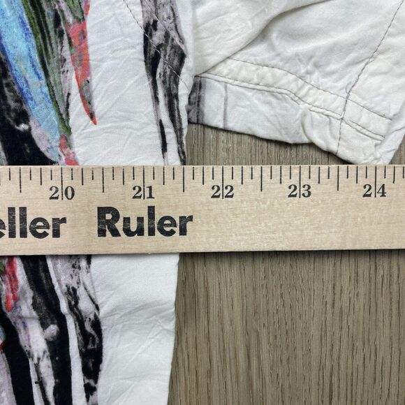 Jams World Shirt Mens Medium White Multicolor Aloha Hawaiian Rayon Made in USA - Picture 9 of 11